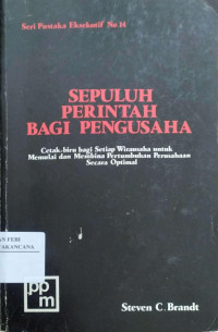 Image of Sepuluh Perintah Bagi Pengusaha